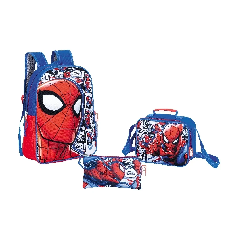 Mochila Spider Man  Lonchera Y Lapicero