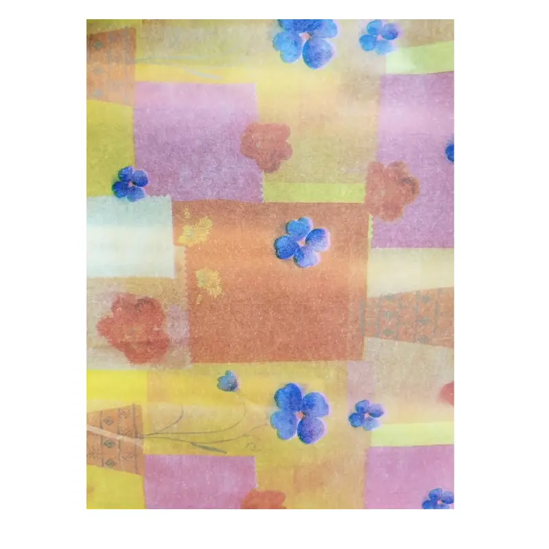 Papel China Paquete100 Diseño Blue And Red Flower 20 X26