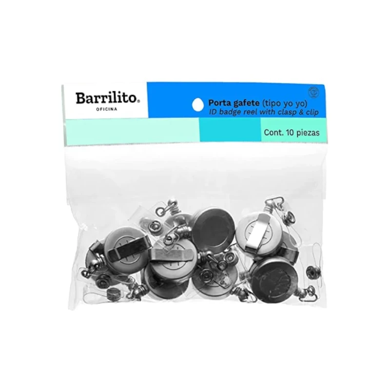 Clips Para Carnet Retrac Paquete10 Plata Barrilito