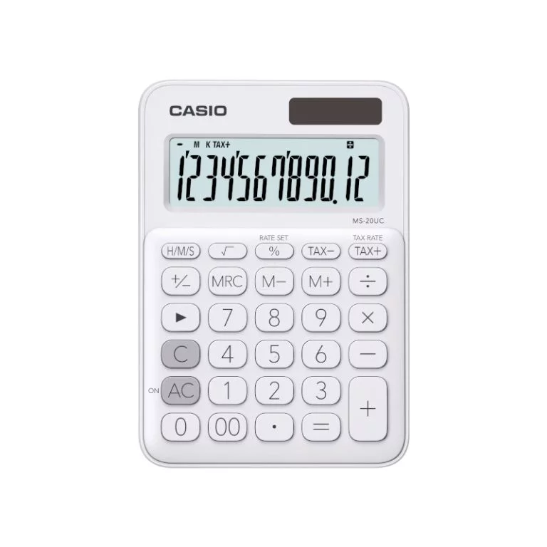 Calculadora Casio Escrit 12dig Ms-20uc Blanca