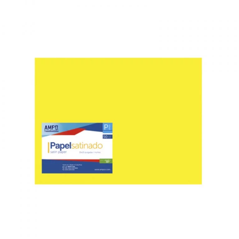 Papel Lustre Amarillo 58X63.5Cm
