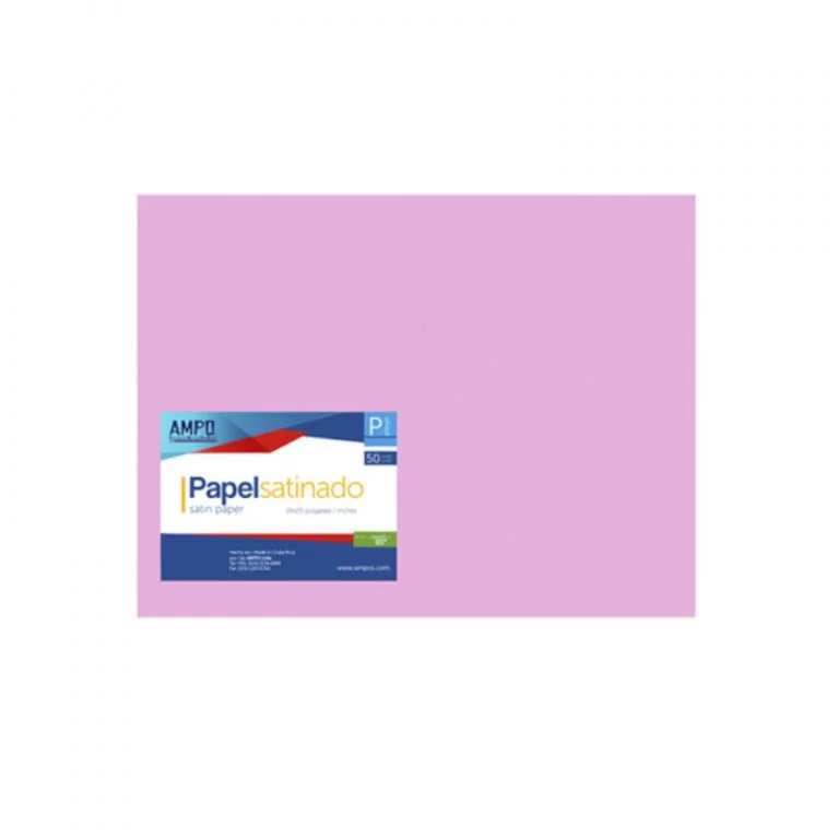 Papel Lustre Rosado Claro 58X63.5Cm