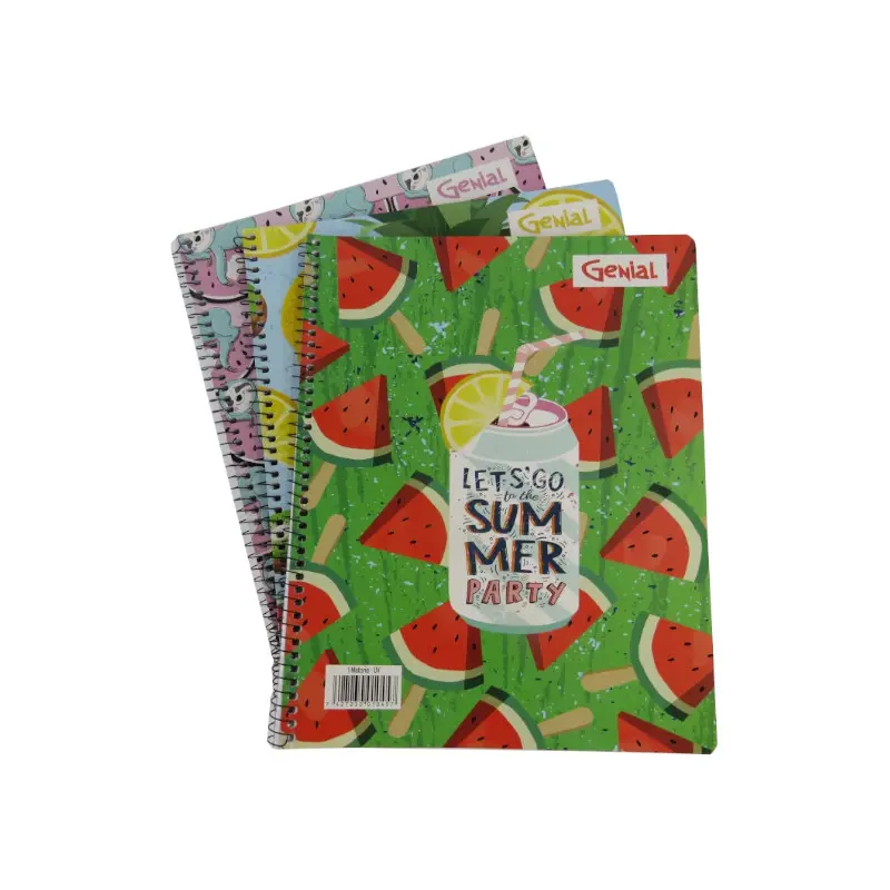 Cuaderno Espiral 1 Materia 70 Hjs UV Genial Diseños Femeninos