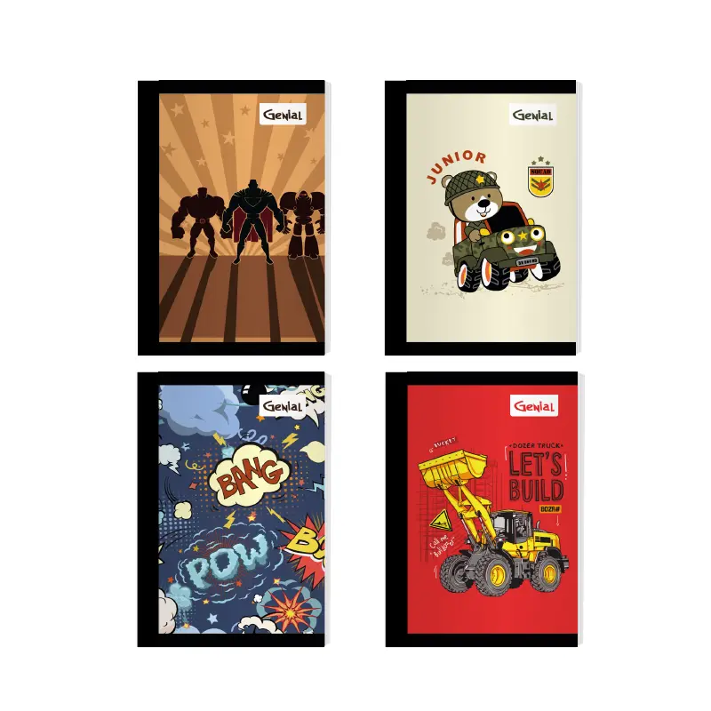 Cuaderno Cosido Corto 160 Pag Genial Diseños Niño