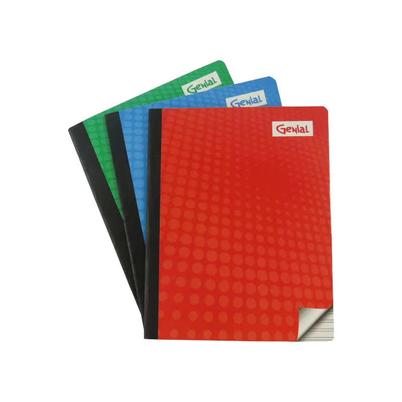 Cuaderno Cosido Grande 140 Pag Doble Linea Genial Colores