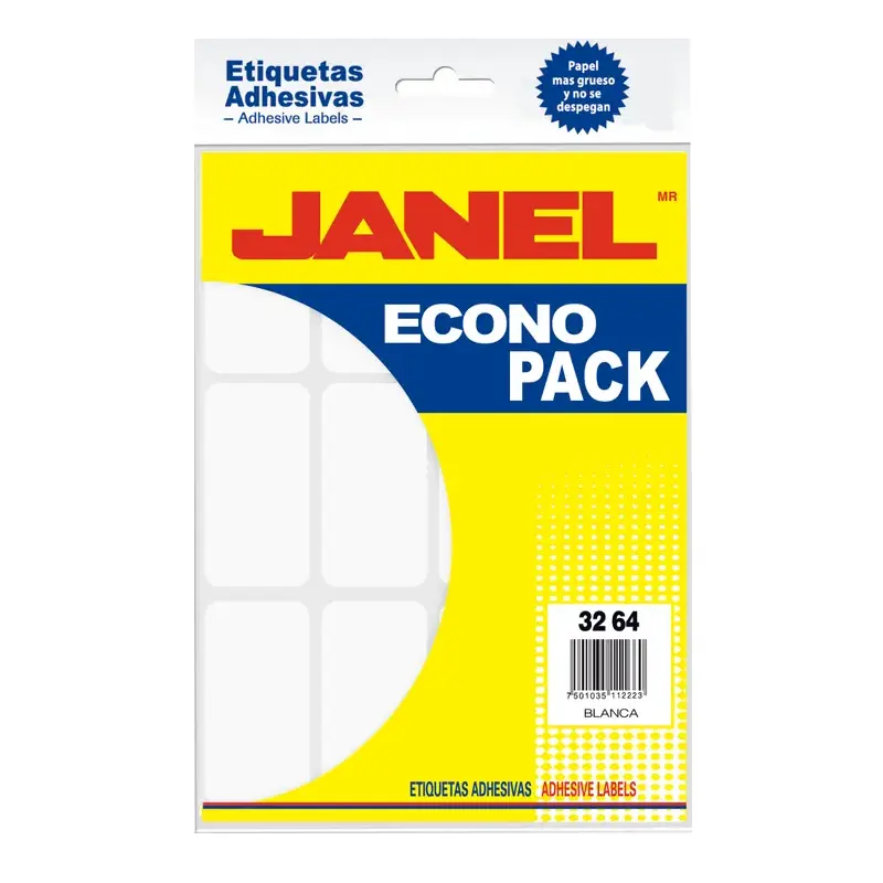 Etiqueta Janel 1/2 X 1 1/2 32 64