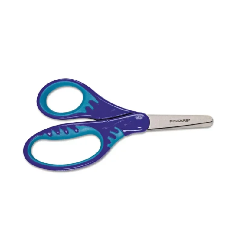 Tijera 5  Escolar Fiskars Diseños Surtidos Punta Redonda