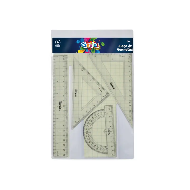 Juego Geometria 20cm 4pzs Genial