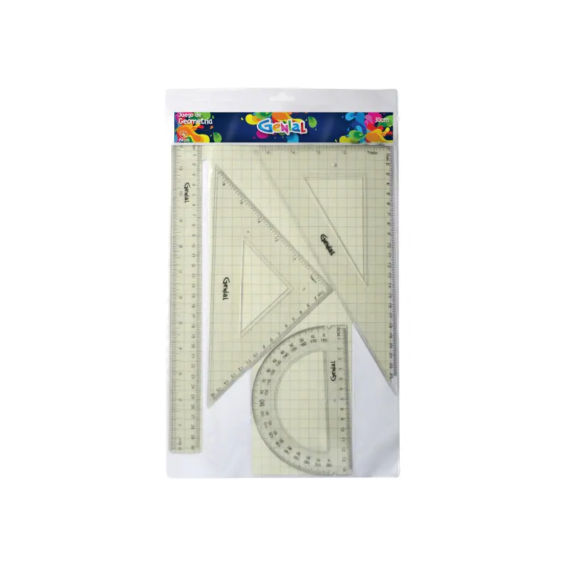 Juego Geometria Grande 30cm 4pzs Genial
