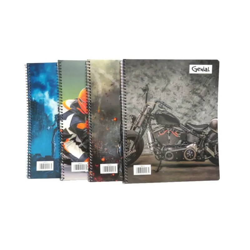 Cuaderno Espiral 2 Materias Genial Diseños Masculinos