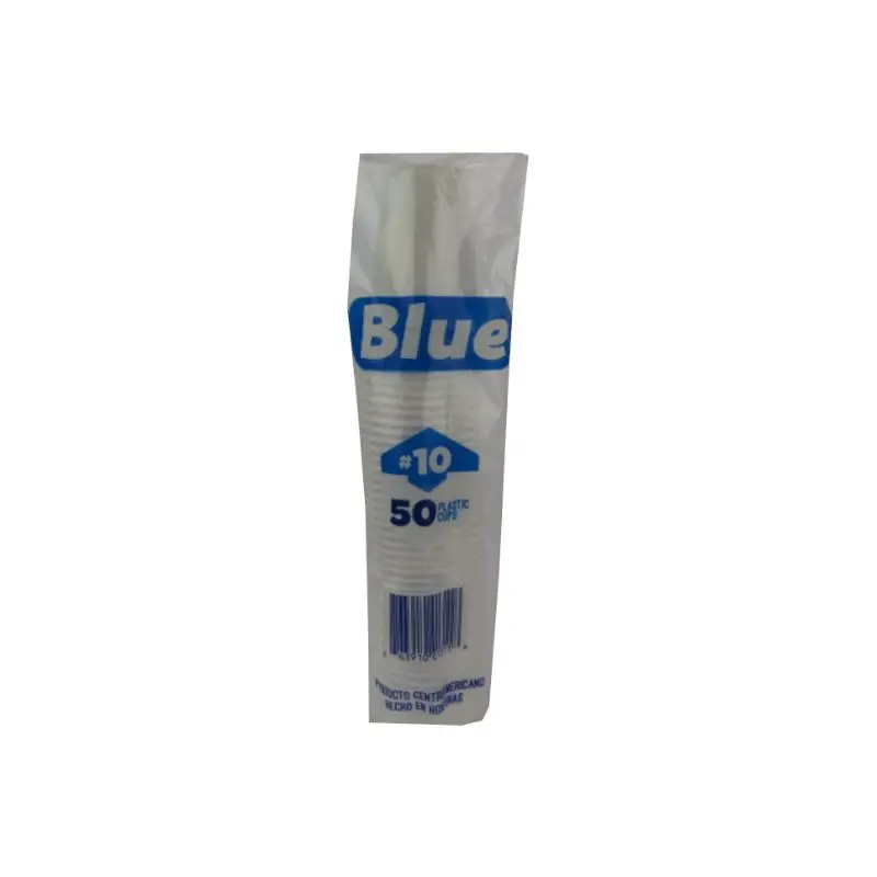 Vaso Desec #10 Blue Blanco Pqt50