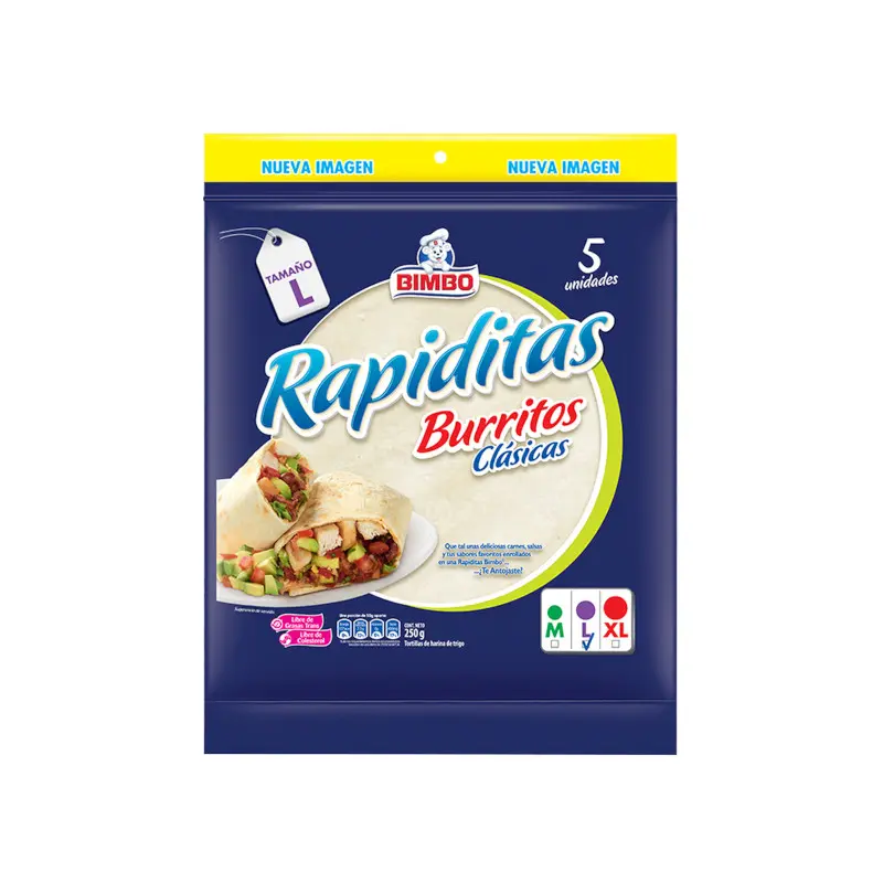 Tortilla De Harina Bimbo Pqt5 250gr