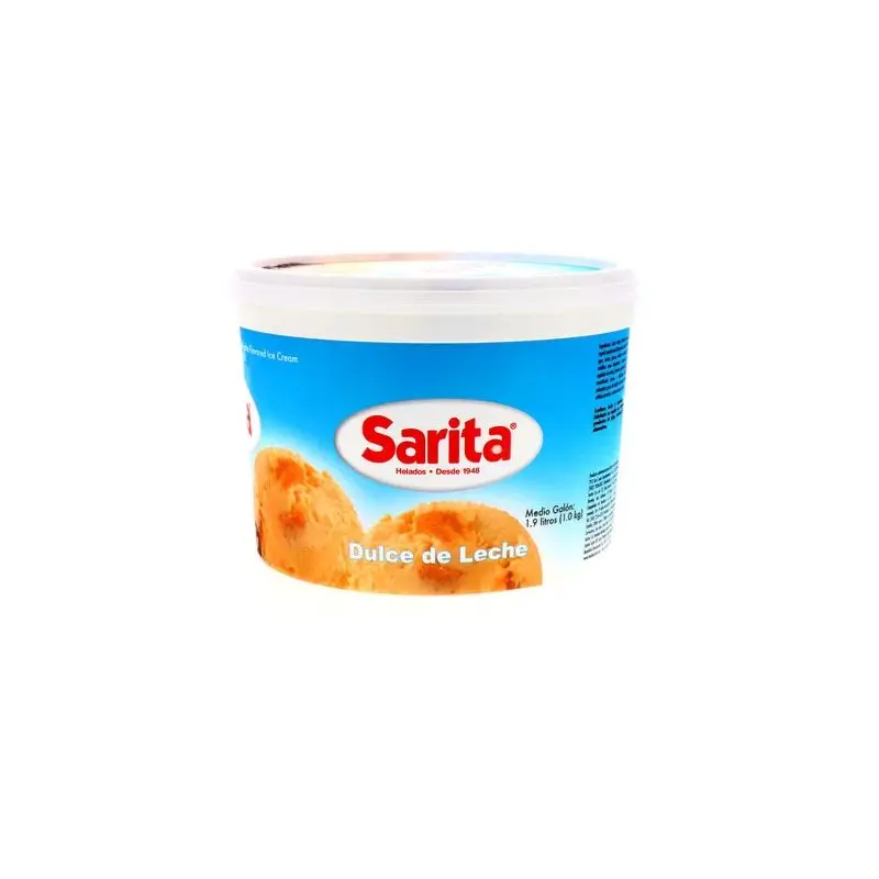 Helado Fudge Dulce De Leche 1/2 Galon Sarita