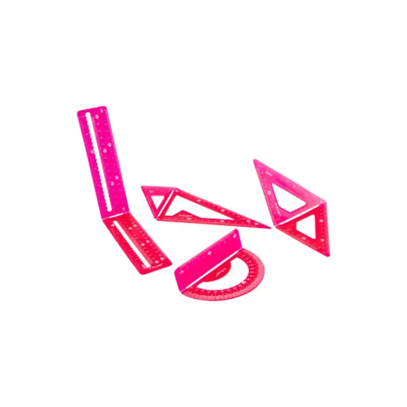 Juego Geometria 30cm Y-Plus 4 Pzs 3D Colores Surtidos