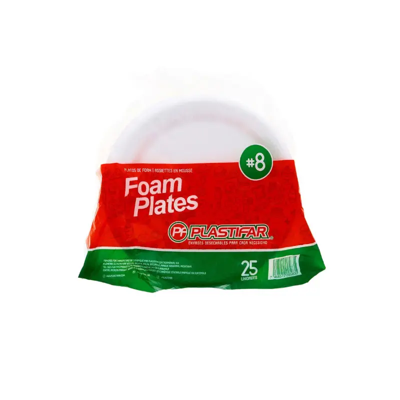 Plato Foam #8 Pqt25 Plastifar