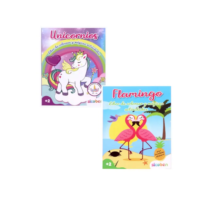 Libro De Actividades Libros De Coloerary Magicas Actividades (Flamingos Y Unicornios)