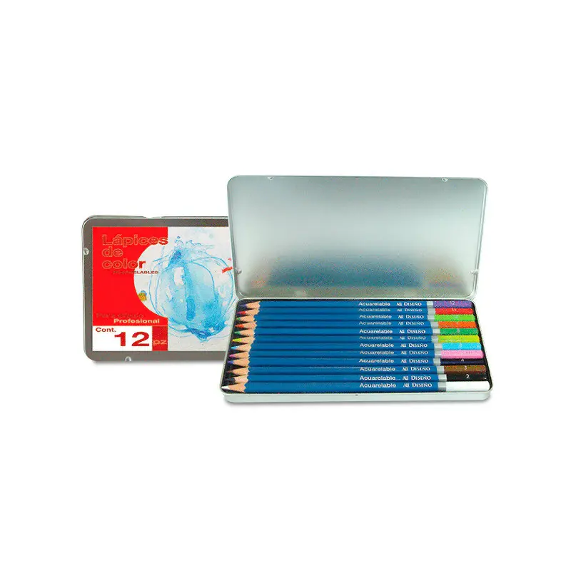 Lapiz Color Largo Pqt12 Atl Acuarelable