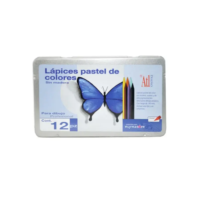 Lapiz Color Largo Pqt12 Atl Pastel