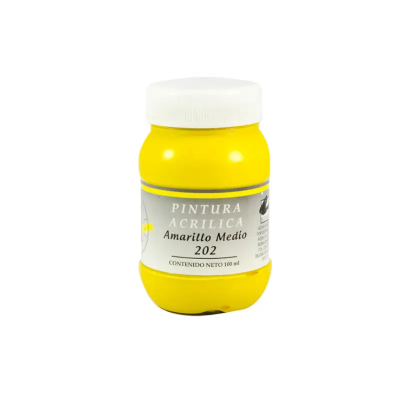 Pintura Acrilica 100 Ml Amarillo Atl