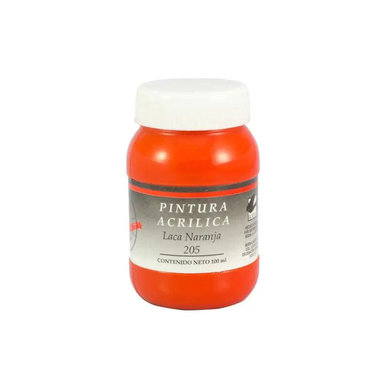 Pintura Acrilica 100 Ml Naranja Politec