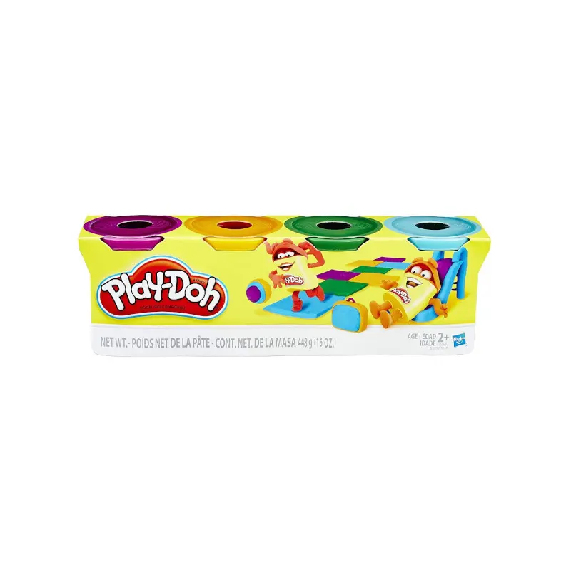 Plastilina Play Doh 4 Colores Clasicos Morado/Verde/Amarillo/Azul