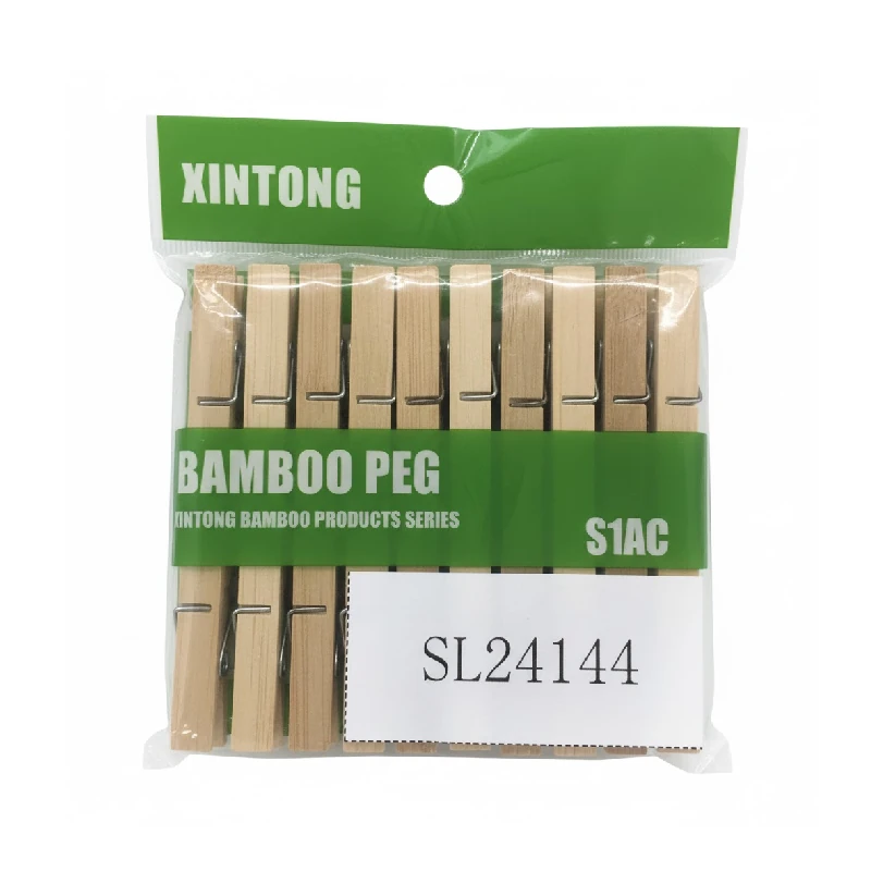 Ganchos Para Ropa Bambu 20Pzs