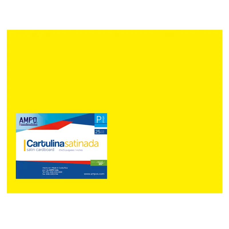 Cartulina Lustre Amarillo 58X63Cm