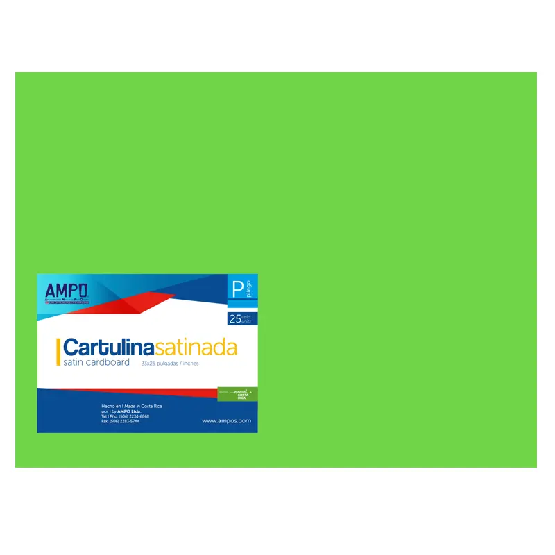Cartulina Lustre Verde Claro 58X63Cm