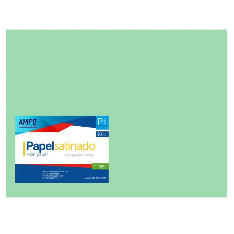 Cartulina Lustre Menta 58X63Cm