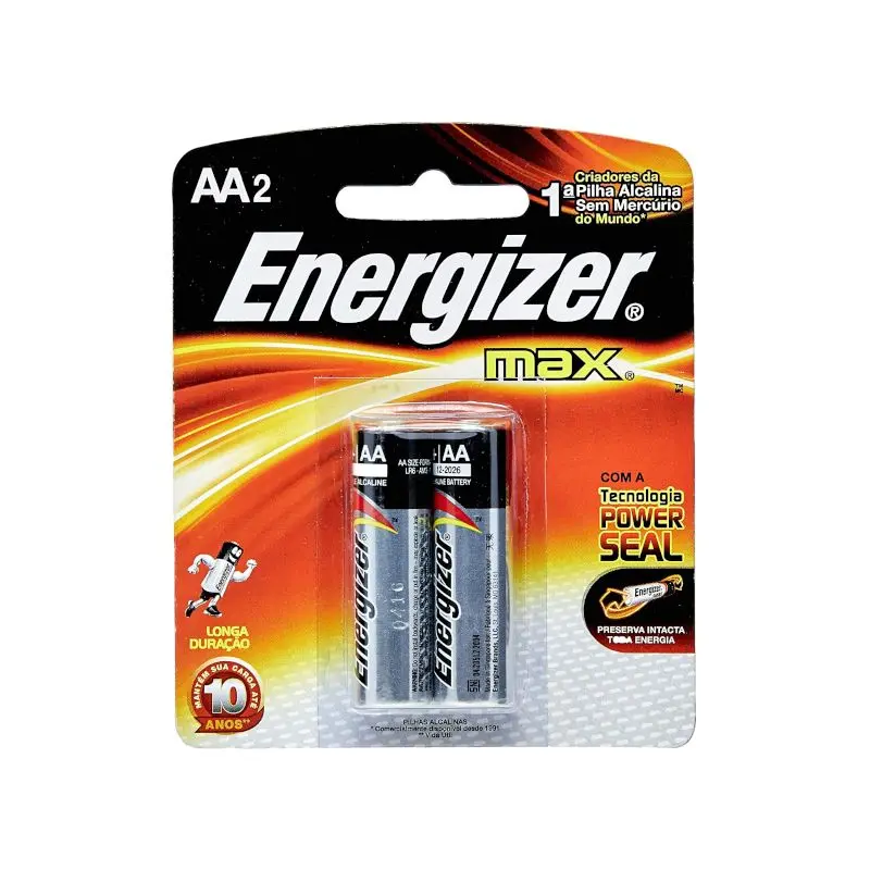 Bateria Alcalina Energizer Aa Paq-2
