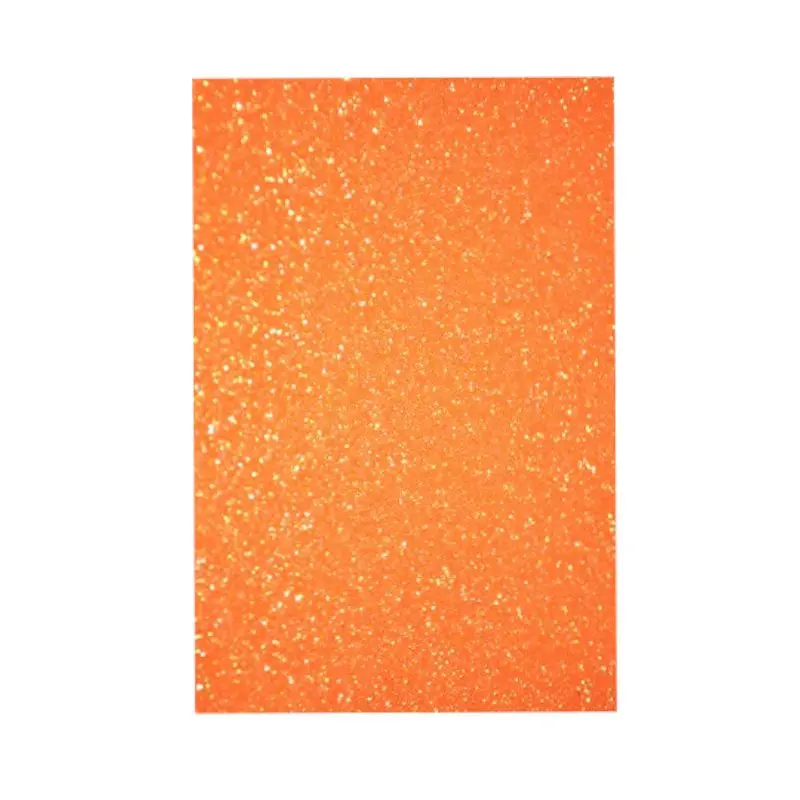 Foamy Tamaño Carta Escarchada Naranja Paquete10