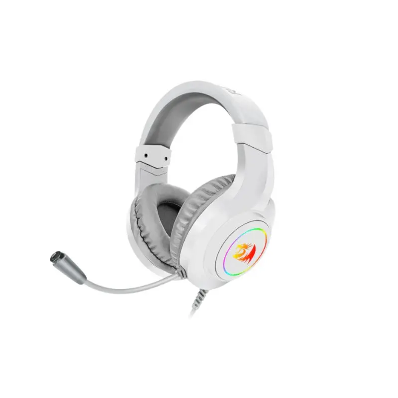 Audifono Redragon Gaming Hylas 3.5Mm Blanco Con Microfono Rgb H260W