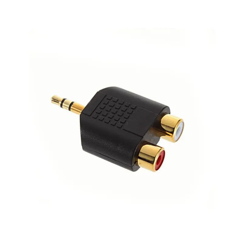 Adaptador De Audio 3.5mm Macho A 2rca Hembra Imexx