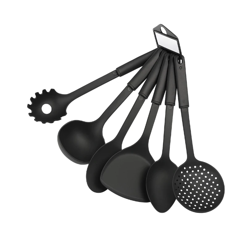 Utensilio Plastico Cucharon 6Pzs Neg