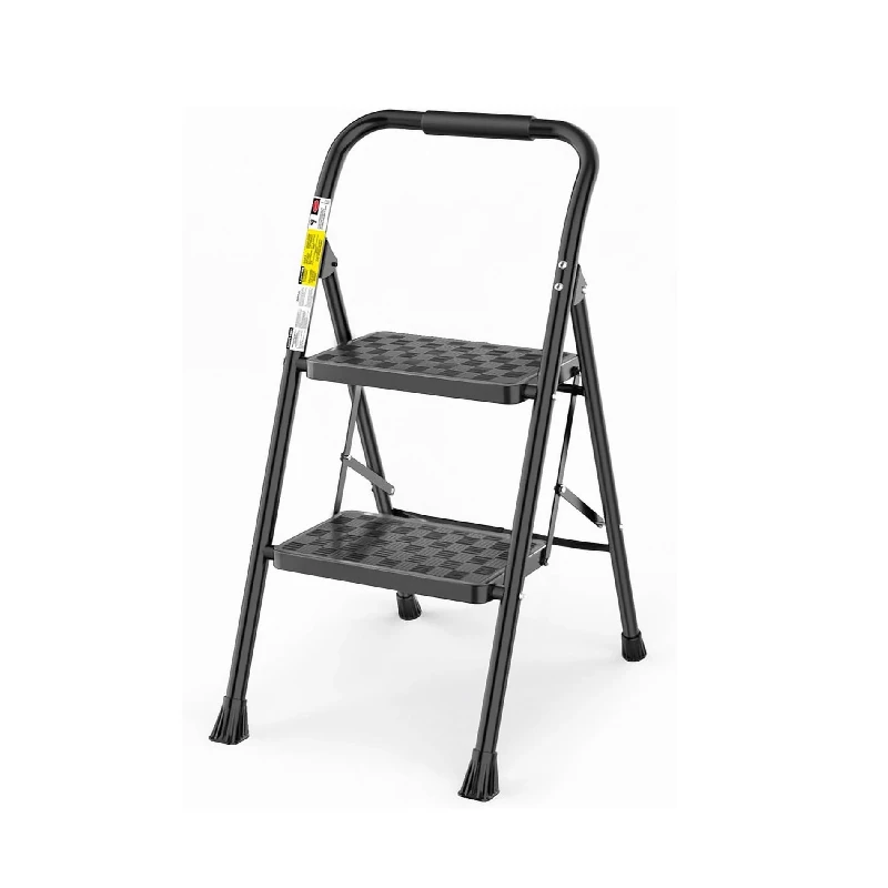 Escalera Metal Plegable 2 Peldaños Neg