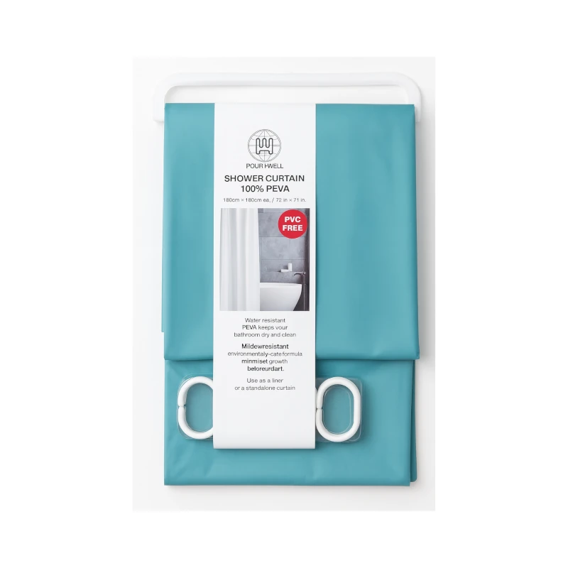 Cortina Para Baño 71X71  Con Gancho Surt