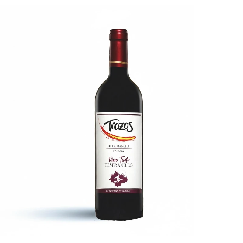 Vino Trazos Merlot Tinto Barrica 750 Ml