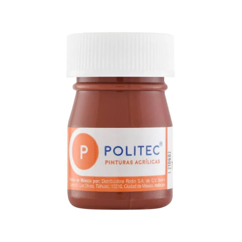 Pintura Acrilica 20 Ml Rojo Oxido Politec