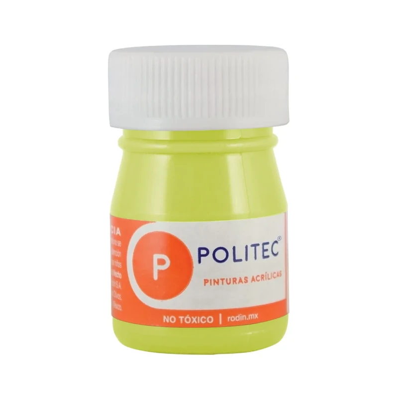 Pintura Acrilica 20 Ml Verde Limon Politec