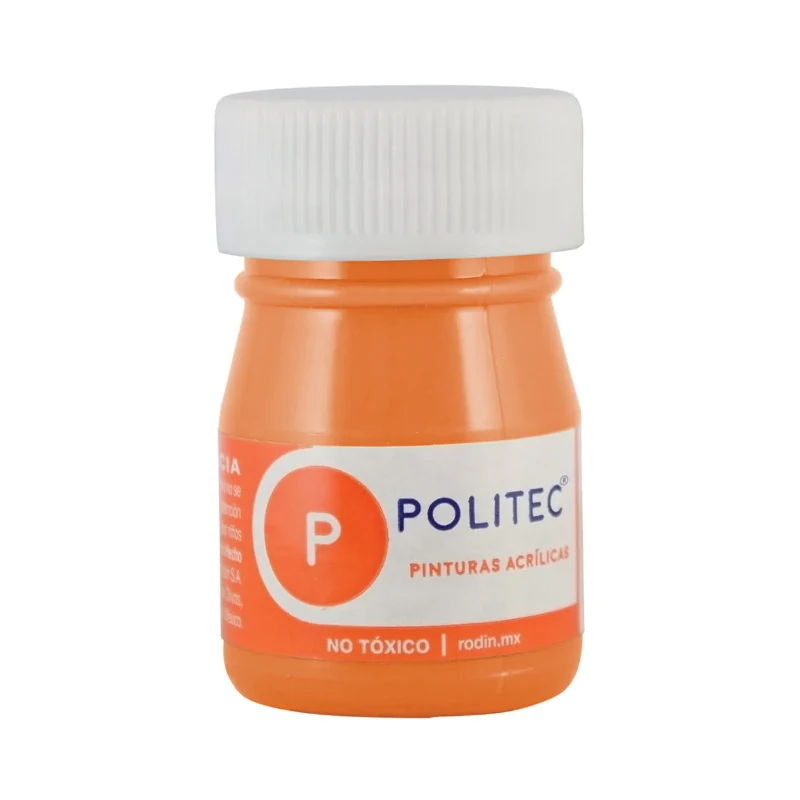 Pintura Acrilica 20 Ml Naranja Politec