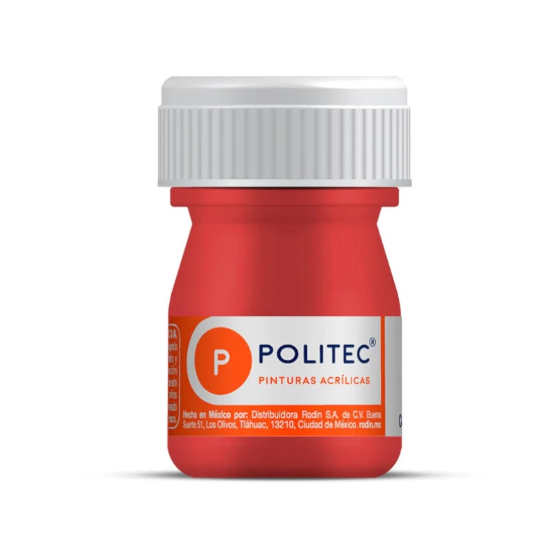 Pintura Acrilica 20 Ml Rojo Politec