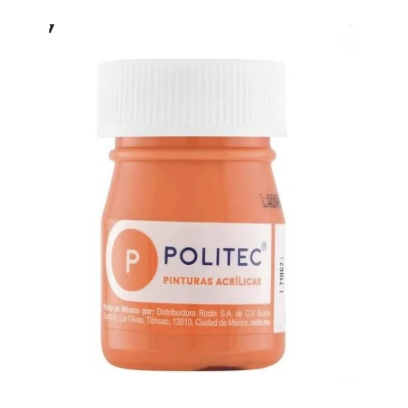 Pintura Acrilica 20 Ml Naranja Claro Politec