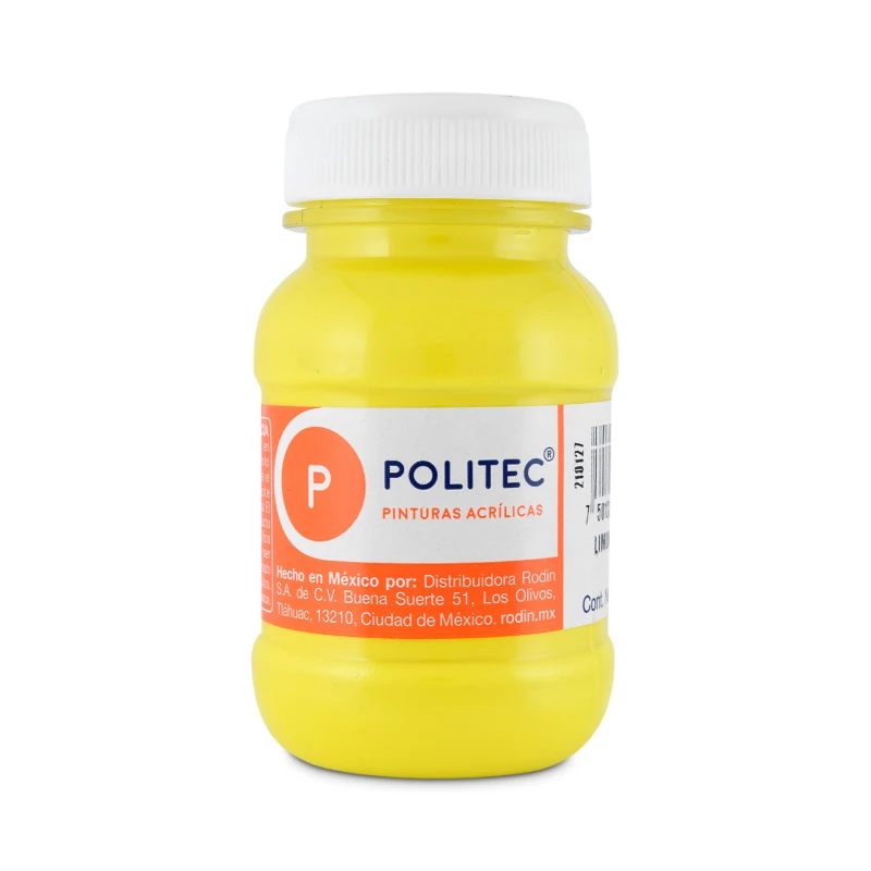 Pintura Acrilica 100 Ml Verde Limon Politec
