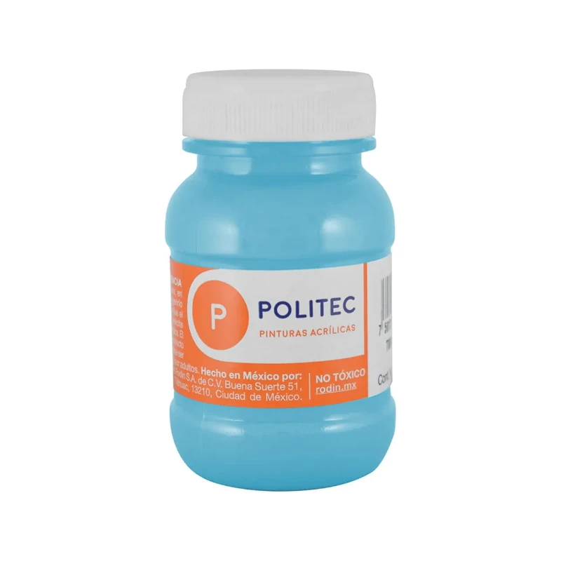 Pintura Acrilica 100Ml Blanco Azul Pastel Politec