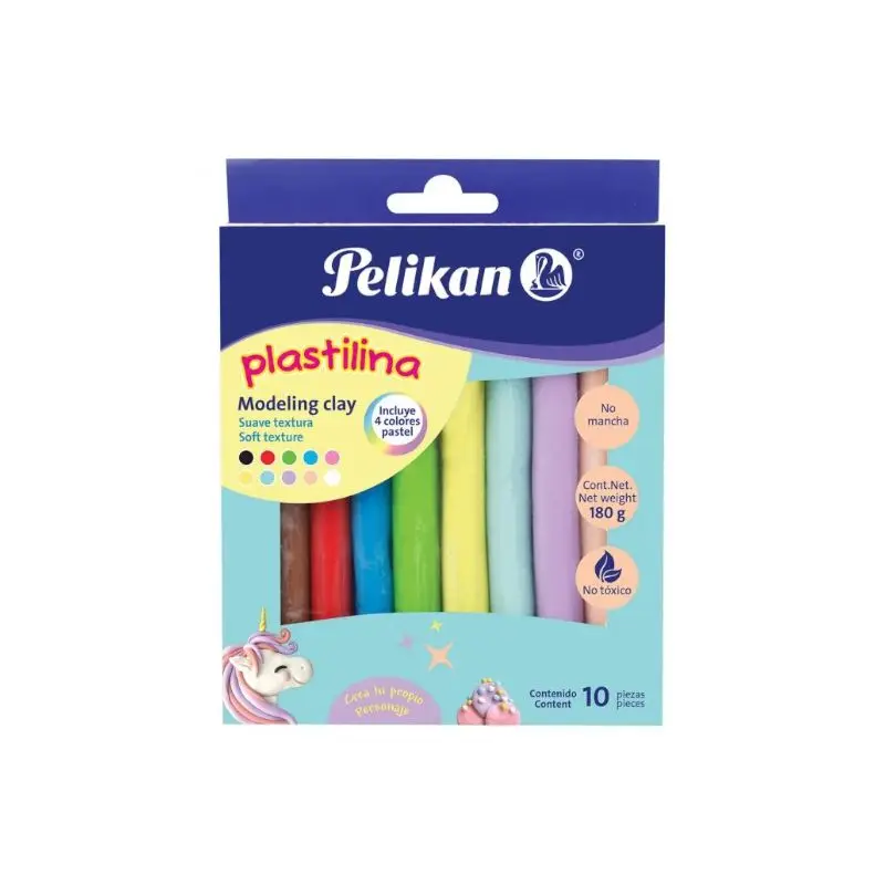 Plastilina Pelikan 10 Colores Pastel