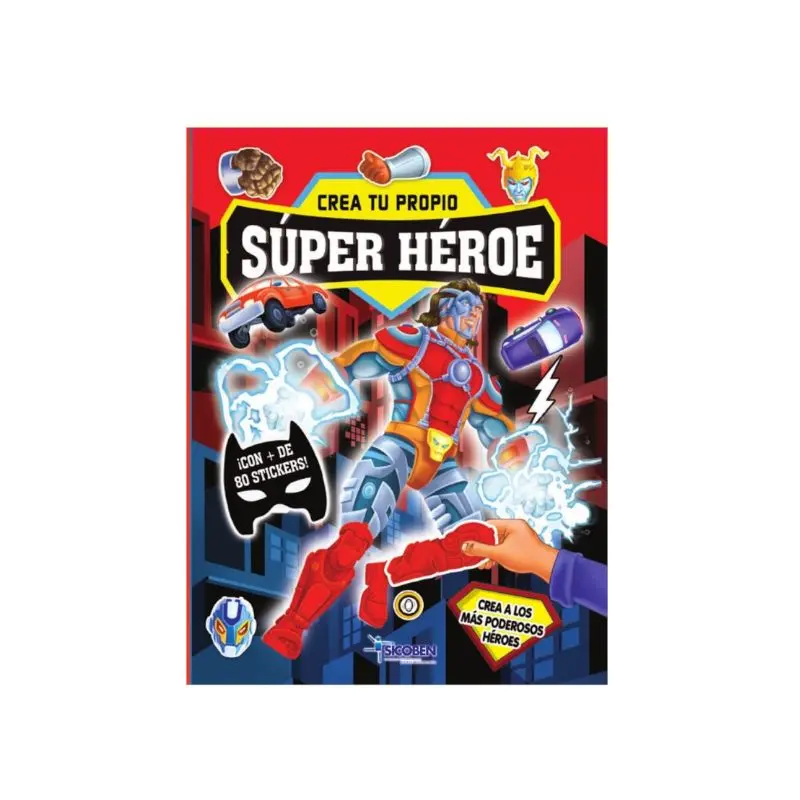 Libro De Actividades Crea Tus Propios Super Heroes Con Stickers 48 Pag