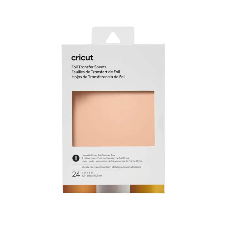 Foil 3 Colores Rosa/Oro/Plata 24 Hojas Cricut 4X6  3 Colores Maker/Explore