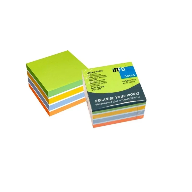 Nota Adhesiva Infonote 3X3 Surtido Cubo 5654-52 450 Hjs