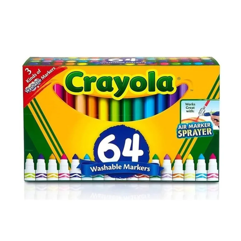 Marcador Esc Pqt64 Crayola Lavab Fino