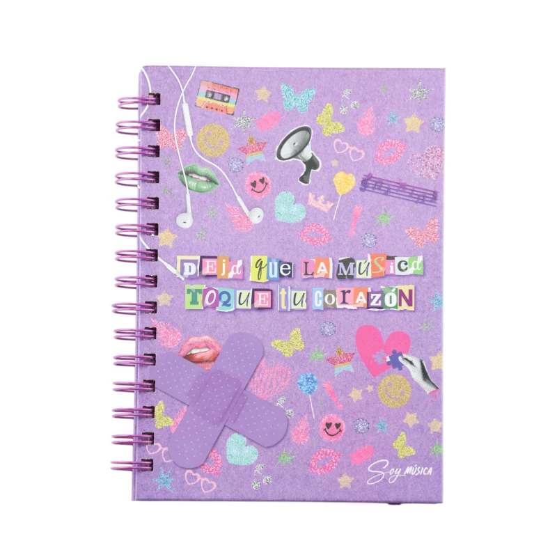 Libreta Espiral Diseños 100 Hojas Pasta Dura Merletto